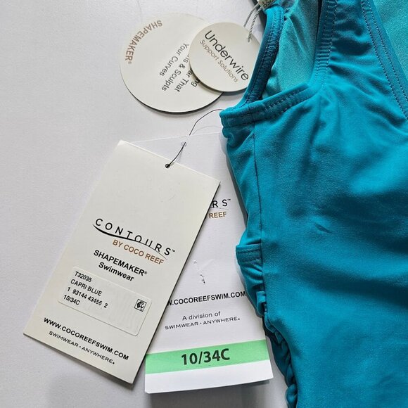 Coco Reef Contours Solitare V-Neck Underwire Tummy-Control One Piece - Picture 9 of 11